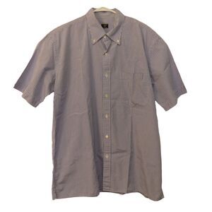 Solemare Maus & Hoffman shirt mens XL XLarge Blue checker plaid made in Italy